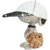 MEDICOM TOY NUOVO GIOCATTOLO MEDICOM UDF CRYSTAL DECORARE SNOOPY GIOCATORE DI BASEBALL SN...