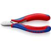 KNIPEX Tronchese laterale per elettronica con cerniera passante con impugnature multicomponente 115 mm, 77 22 115