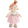 HABA Bambola di peluche Lara - Bambola di stoffa morbida 25 cm, per neonati e bambini - Senza velcro o cuciture fastidiose, ideale per i bambini dai 6 mesi in su, perfetta per il periodo del bambino -