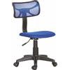 BAKAJI Sedia Girevole 5 Ruote Ufficio Cameretta Scrivania Schienale Ergonomico Blu