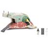 Jazwares Star Wars Micro Galaxy Squadron Boba Fett's Starship (Ep 5) - Veicolo da 7 pollici con espositore di volo e tre accessori per micro figure da 2,5 cm