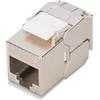 Digitus Modulo Keystone Cat-6A schermato - 1 pezzo - Versione breve - Presa RJ45-500 MHz 10GBase-T - AWG 26-22 - Designabile - Con fascette - Montaggio senza attrezzi