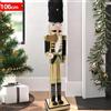 BAKAJI Soldato Schiaccianoci di Natale in Legno Altezza 106 cm Decorazioni Natalizie