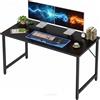 Grandder Scrivania Piccola per Computer 100x48cm, Stile Industriale con Struttura Metallica, con Borsa Portaoggetti e Gancio per Cuffie, Adatta per Ufficio/Studio/Camera da Letto, Nero