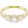 SWAROVSKI ANELLO TRILOGY, STILLA ATTRACT, TAGLIO ROUND PLACCATO ORO GIALLO, 55