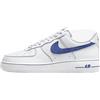 NIKE Air Force 1 '07 LV8, Sneaker Uomo, Bianco/Blu Reale Intenso, 44.5 EU