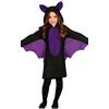 FIESTAS GUIRCA | Costume Little Bat Girl Bambini (10-12 Anni) - Vestito, Cappuccio e Ali per Ragazze - Costumi da Pipistrello e Animali per Halloween, Carnevale e Feste in Maschera - Nero e Viola