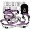 Foyer Nuage Fasce elastiche per esercizi, non elastiche, per yoga, stretching, con passanti, 3,8 cm x 2,45 m, per fisioterapia, yoga, pilates, danza, ginnastica (viola)