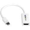StarTech MDP2HD4KSW miniDisplayPort Adapter 1x miniDP 1.2 Stecker auf 1x HDMI 1.4 A-Buchse, weiß