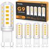 Wonkelly Lampadina a led G9, 5W, 500LM, equivalente a una lampada alogena da 50W, luci a parete, lampade di cristallo
