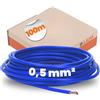 Lapp 4510141 Cavo Singolo H05V-K 0,5 mm² Blu Scuro, Flessibile, 100 m | Filo di controllo in PVC per cablaggio elettrico di precisione, bobina isolata per installazioni stabili e sicure