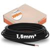 Lapp H07V-K 4520011-100 - Cavo Unipolare 1,5 mm², 100 m, Nero | Filo di cablaggio flessibile per quadri elettrici, conduttore in rame a trefoli sottili e isolamento in PVC di qualità.
