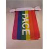 AZ FLAG Ghirlanda 6 Metri 20 Bandiere Arcobaleno Pace 21x15cm, Bandiera Pace - Rainbow Flag 15 x 21 cm - Festone Bandierine