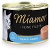 Miamor Filetti fini in gelatina tonno e gamberetti, 12 x 185 g