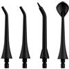 TUREWELL 4 Pezzi Punte di Ricambio per Idropulsore Dentale, Irrigatore Orale Accessori per TH2C3(Nero)