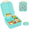 Romon Porta Pranzo, 1700ml Lunch Box con Posate Schiscetta Pranzo Termico Bambino Adulto Scatole Bento Box con 4 Scomparti Senza BPA, Schiscetta Contenitore Ermetico Bambini per Ufficio Lavoro Picnic