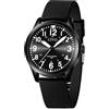 CIVO Orologio da Uomo Nero Militare: Analogico Quarzo Moda Orologi - Sportivo Facile Lettura con Grande Numeri