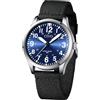 CIVO Orologio Uomo Polso Analogico: Impermeabile Quarzo Luminoso Orologi - Sportivo Facile Lettura con Grandi Numeri Nero