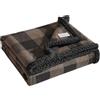Eddie Bauer Coperta reversibile in sherpa, decorazione per la casa a quadri di bufalo per tutte le stagioni, marrone/nero