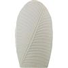 DRW Vaso da pavimento in metallo bianco 32x13x54cm