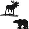 Department 56 Village Collection Accessories - Set di statuette con alce e orso, 3,5 e 2 pollici, colore: nero