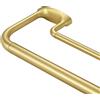 Mayrhyme, Bastone per tende doppio, avvolgente, per finestre, giunzione interna da 2,5 cm anteriore e posteriore da 1,5 cm, regolabile, con terminali e staffe in alluminio, ottone, 71-304 cm