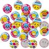 Fun Express Bulk Assorted Jesus Loves You Colorful Round Mini Buttons - 1 (Pack of 48) - Inspirational Party Favors & Decorations for Faith-Based Events