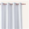 ROOM99 Tenda con occhielli argentati, Aura, 140 x 300 cm, larghezza x altezza, moderna, Curtain per soggiorno, camera da letto, colore bianco, 1 pezzo