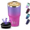 Grsta Tazza Termica, 20oz Thermos Caffe, Senza BPA, Mantiene Caldo per 6 Ore/Freddo 8 Ore, Borraccia Termica, Senza Perdite, Travel Mug, Acciaio Inossidabile 18/8, per Ufficio, Campeggio, Viaggio, Scuola