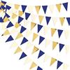 pinkblume Ghirlanda da appendere per feste di fidanzamento, matrimonio, compleanno, addio al nubilato, anniversario, addio al nubilato, 90 m, colore: blu navy e beige oro