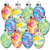 Lillian Vernon Decorazioni a forma di uovo di Pasqua in vetro colorato, decorazione per la casa per le vacanze, decorazioni per albero a tema primaverile, 2,5 x 5,1 cm, 4 colori, set da 12
