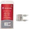 SINGER Piedino trasparente a punta aperta, ideale per applicazioni, cuciture decorative e decorazioni superficiali, alimentazione liscia per nastri e punti densi