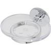 DEGHI Portasapone a muro in cromall e piattino in abs trasparente - Linea Idea