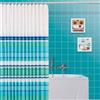 DEGHI Tenda per doccia 240 x 200h cm a righe turchese