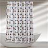 DEGHI Tenda per doccia 240 x 200h cm con fantasia a cuori