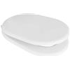 Ideal Standard - Fiorile Sedile per wc, Design sottile a sandwich, Tondo, UV resistente, durevole, set di cerniere incluso, facile da installare, Duroplast robusto, Bianco