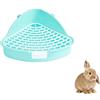 Changyeah Lettino per Conigli da Bagno, Blu con Griglia, Vaso Triangolare, Box ad Angolo, Box per Biancheria da Toilette per Animali Domestici di Piccola Taglia (Blu)