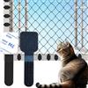 VIDSTW 60 Pezzi Ganci Adesivi Esterni Fissaggio per Rete da Balcone Gatti Non Necessita di Foratura Nastri Adesivi Rete Gatti Balcone per Balconi finestre recinzioni (Nero)