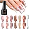 Luxbon 6 pz Cat Eye Gel magnetico smalto per unghie Semipermanente Set - Autunno Colore Set di lunga durata autunno Gel Polish, uv led Soak Off Nail Art Designs Manicure Kit 026