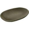 DRW Centrotavola ovale in metallo ferro verde 52x34x8 cm