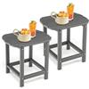 FANTASK Piccolo tavolo da balcone, set da 2, tavolino da caffè, tavolino da esterno per giardino, balcone, terrazza (grigio), 48 x 37 x 46 cm