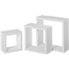 DRW Set di 3 ripiani MDF in bianco