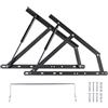 P17 N - KIT ALZA RETE LETTO MATRIMONIALE | Meccanismo sollevamento Letto Contenitore con Ferma Materasso incluso | KIT COMPLETO: 2 Trapezi + 2 Pistoni + Viti di Montaggio + 1 Ferma Materasso