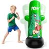 JUOIFIP Sacco da boxe bambini - Set di sacco boxe autoportanti da 120 cm con Azione di rimbalzo e non caduta - Sacco da kickboxing gonfiabile Dinosauro feroce per allenamento Karate Taekwondo MMA