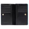 PIQUADRO - Portafoglio Blue Square Compatto in Pelle - Unisex - Nero | Alloggio carte, Salvaspazio, Elegante, Uso quotidiano