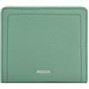 Fossil Logan Portafoglio clutch in pelle o poliestere per donna, 10.16 cm L x 2.54 cm W x 8.89 cm H, Verde mare