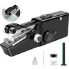 focombance Macchina da Cucire Portatile, Macchina Per Cucire Professionale Mini Elettrica Handheld Sewing Machine per Principianti, Cucitura Rapida adatta per Vestiti, Tende in Tessuto, Fai da te