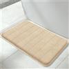 Yimobra Tappetino da bagno antiscivolo, 80 x 50 cm, super assorbimento d'acqua, spesso, lavabile in lavatrice, facile da asciugare tappeto da bagno - Beige