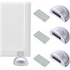 JANDTEK Fermaporta magnetico - Fermoporta da pavimento 4 pezzi - Fermaporte da terra adesivi - Blocca porta da pavimento grey - Paracolpi porta (gris 4)