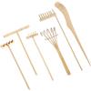 Mabor 6 mini rastrelli da giardino zen, accessori da giardino in miniatura per sabbia rocciosa, set di piccoli rastrelli per giardinaggio in bambù per la decorazione di casa e ufficio